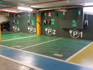 Parcheggio: area ricarica veicoli elettrici